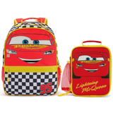 Pack Escolar Rayo McQueen Cars Original Disney - Mochila + Lonchera
