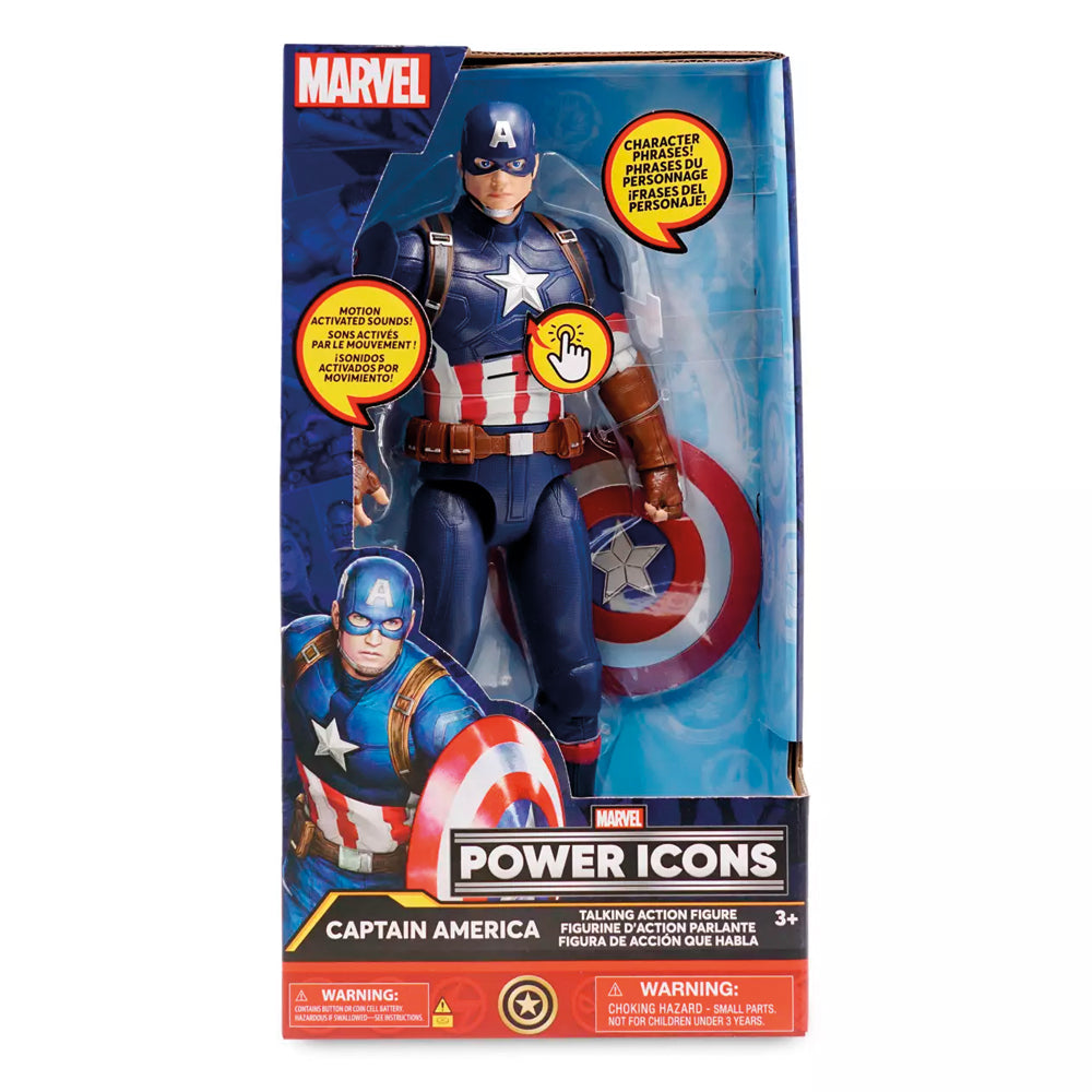 Figura De Accion Marvel Capitan America Con Escudo 22 Cm Articulado Azul Figura De Accion Marvel Capitan America Con Escudo 22 Cm Articulado Azul